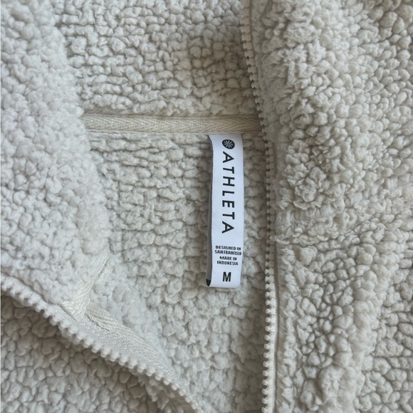 Athleta fleece, size medium, cream - Picture 2 of 4